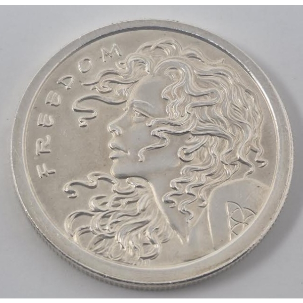 1 Oz .999 Silver 2013 Freedom Girl Round 