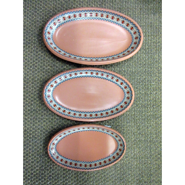3 New Set of 3 Dowan Ceramic Platters in Boxes