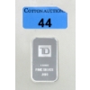 Image 1 : 1 Oz .999 Silver TD Bank Investor Bar 