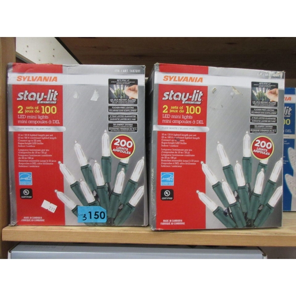 3 Sets of Sylvania Clear LED Mini Light Strings