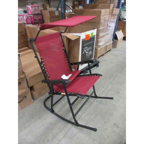 New Red Rocking Sun Chair with Sun Shade