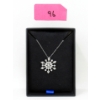 Image 2 : Sterling Silver Diamond Snowflake Slide Pendant 