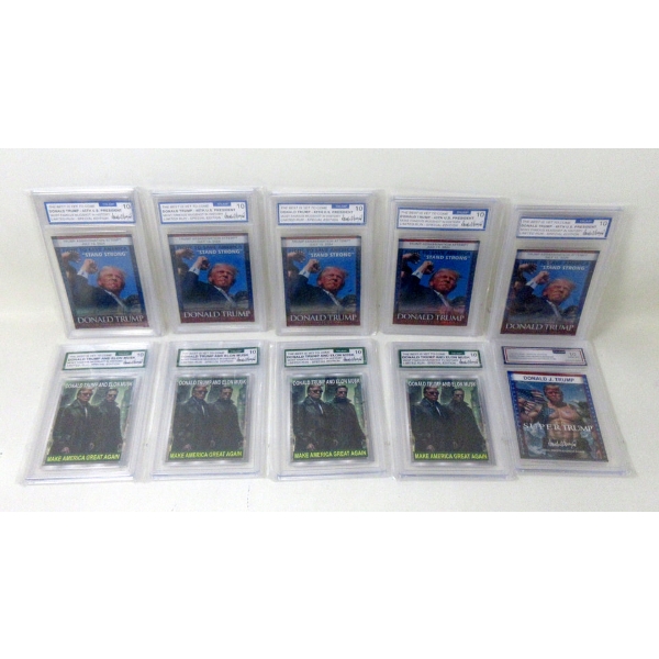 6 Donald Trump & 4 Trump & Elon Musk Trading Cards