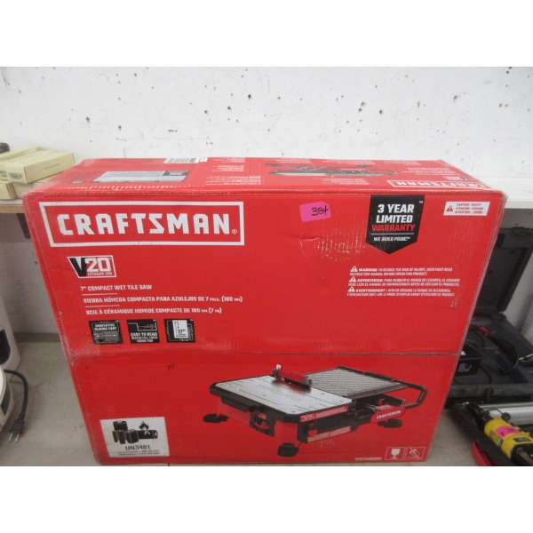 New Craftsman V20 7" Compact Tile Saw in Box