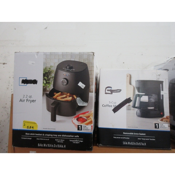 Mainstays 2.2 QT Air Fryer & 5-Cup Coffee Maker