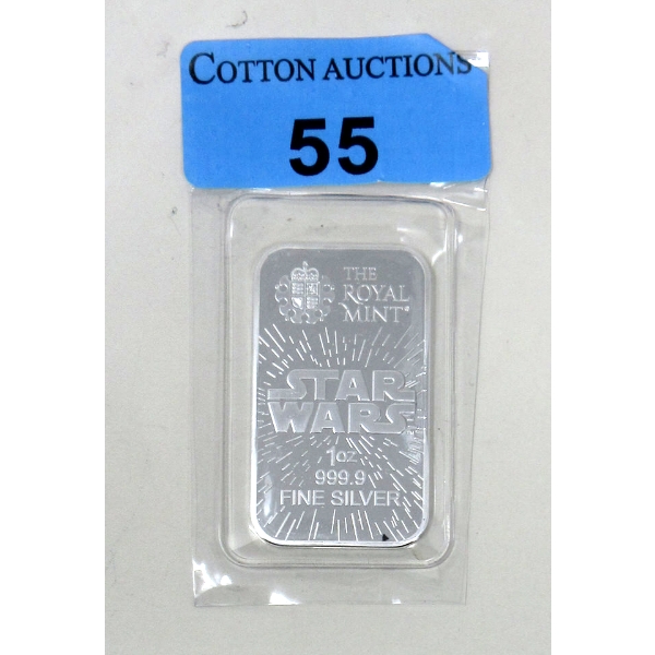1 Oz .9999 Star Wars Royal Mint Bar 