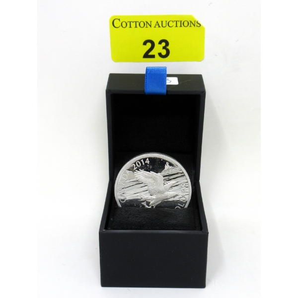 1 Oz+ .9999 Silver 2014 Bald Eagle $20 Coin 