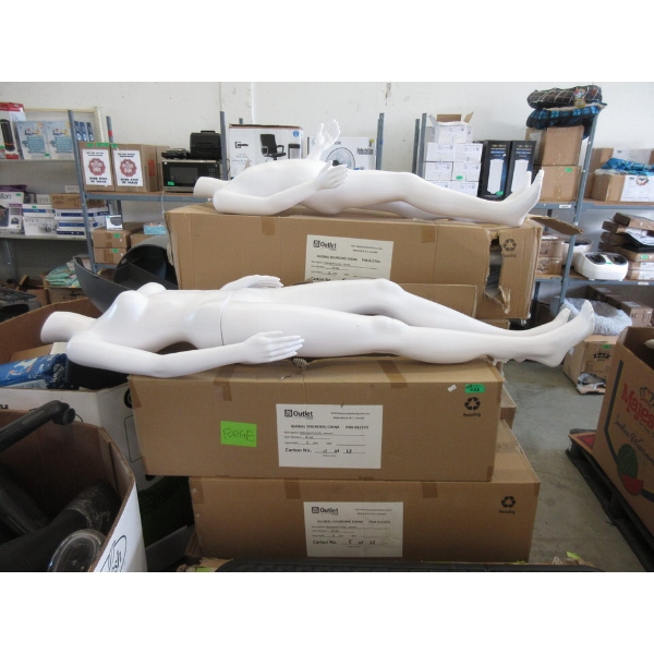Skid of 9 New Full Size Mannequins with Stands