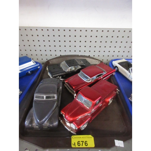 4 Diecast 1:24 Scale Model Vehicles 