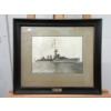 Image 4 : Large Floral Print & 2 Framed Vintage Ship Photos