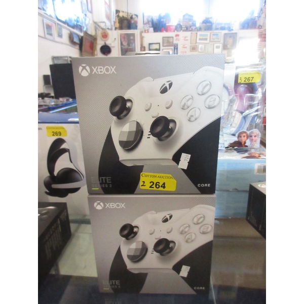 2 Xbox Elite Series 2 Wireless Controllers - White