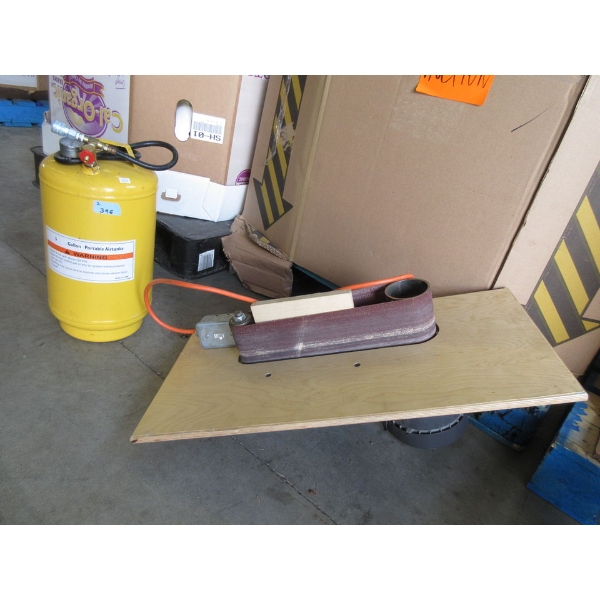 Air Tank and Belt Sander - Preowned - As Is