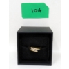 Image 3 : 14KT Yellow Gold Ladies Estate 3-Stone Ring