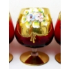 Image 2 : 5 Vintage Ruby Glass Snifters & 1 Vase