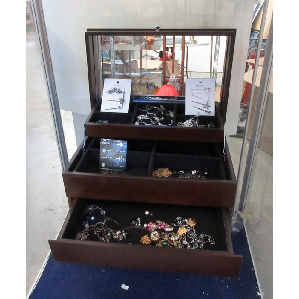 Large Jewelry Box and Contents - Preowned