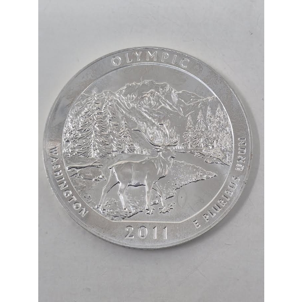 5 Oz .999 Silver America The Beautiful Olympic National Park Coin 