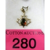 Image 1 : 14 KT Gold Maple Leaf Ammolite Pendant