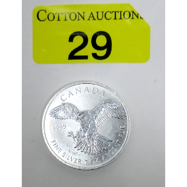 1 Oz .9999 Silver 2014 Peregrine Falcon Coin