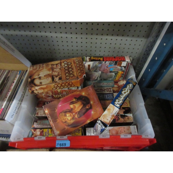 Tote of 24 Assorted VHS Porn Movies 