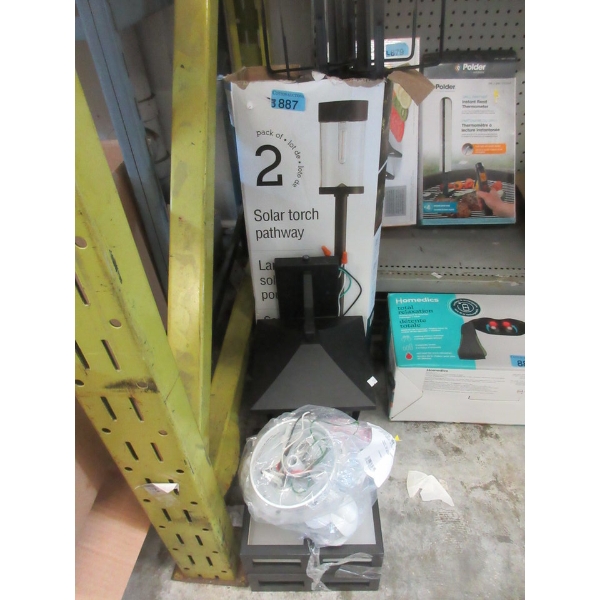 3 Piece Lot of Outdoor Wall Lights & Pathway Lights