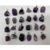 Image 1 : 24 Purple Amethyst Pendants 