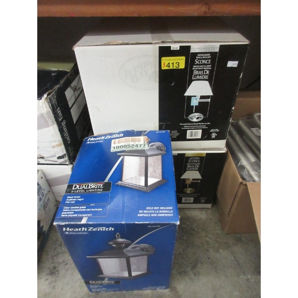2 Wall Sconce Lamps & 1 Outdoor Wall Sconce 