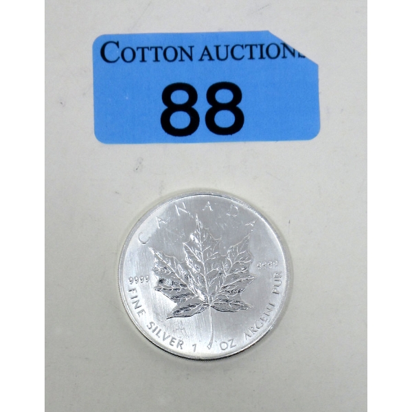 1 Oz .9999 Silver 2008 Maple Leaf Coin 