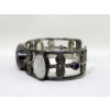Image 2 : Sterling Silver Polished Gemstone Cuff Bracelet