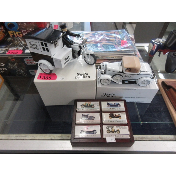 2 See's Candies Die-Cast & Set of Mini Car Models