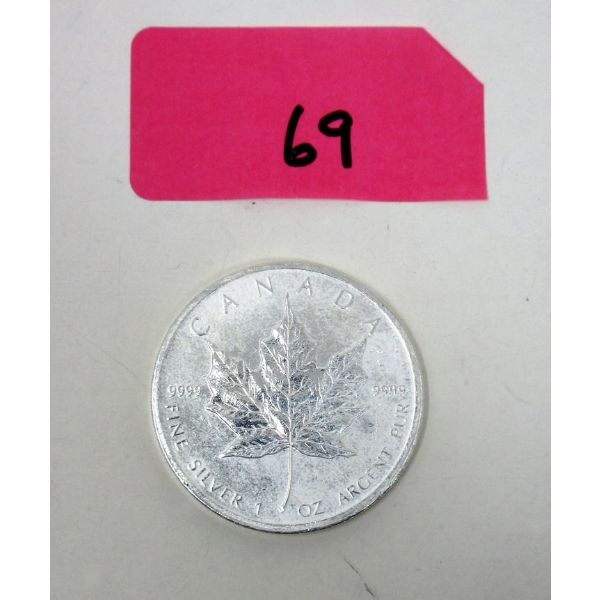 1 Oz .9999 Silver 2011 Canada Maple Leaf Coin 