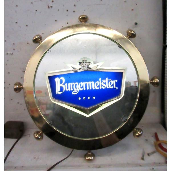 1963 Burgermeister Beer Illuminated Sign 