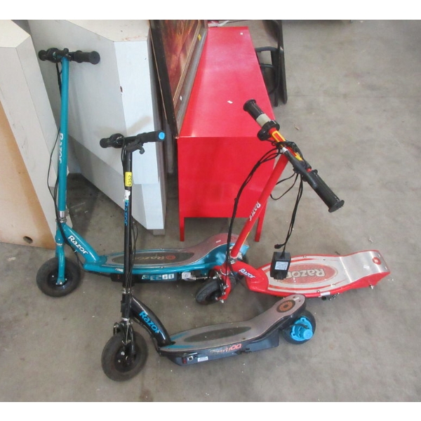 3 Assorted Razor Scooters - Preowned
