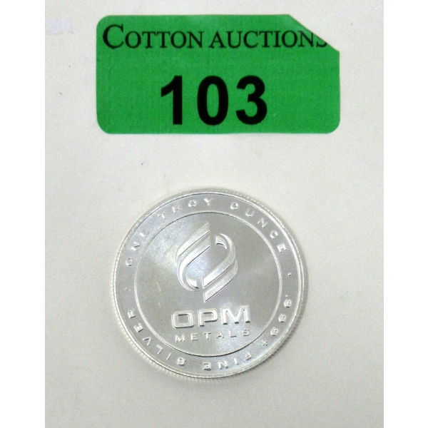 1 Oz .999 Silver JBR Ethically Sourced Round 