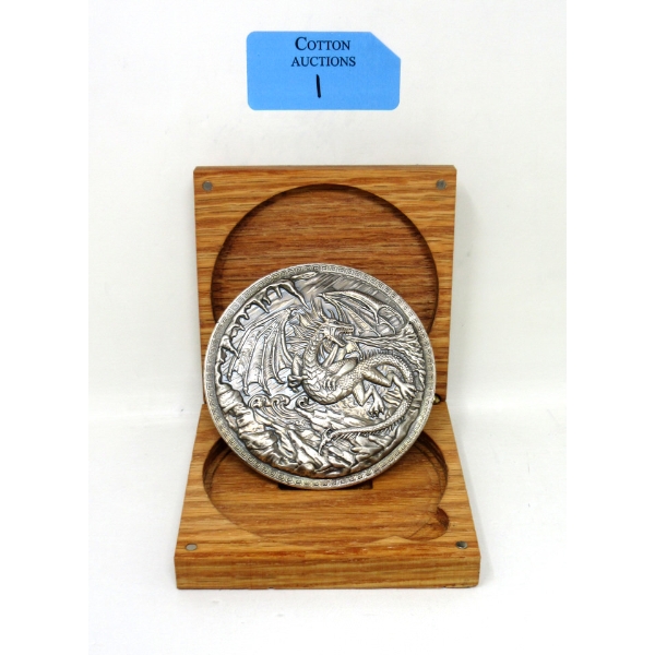 10 Oz .999 Silver Dragon VS Viking Fantasy Round