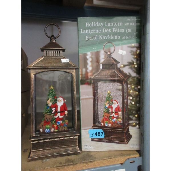 2 LED Illuminated Holiday Lanterns - Battery Operated