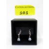 Image 2 : New Blue Topaz & Diamond Dangle Earrings 