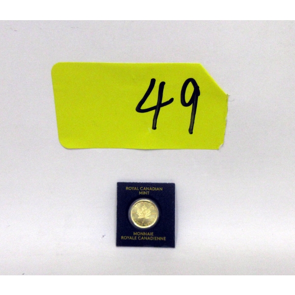 1 Gram .9999 Fine Gold 2015 Maple Leaf Coin 