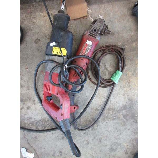 2 Preowned Corded Milwaukee Electric Tools