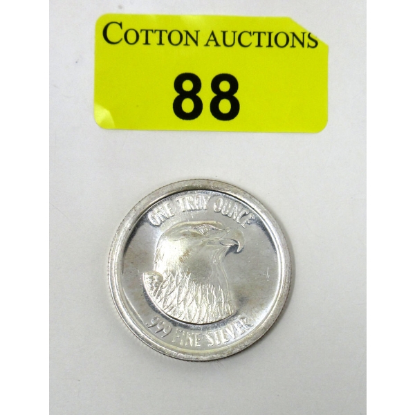 1 Oz .999 Silver Bald Eagle Round 