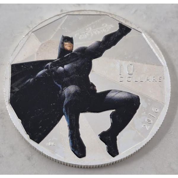 1/2 Oz .9999 Silver 2016 Batman Coin 