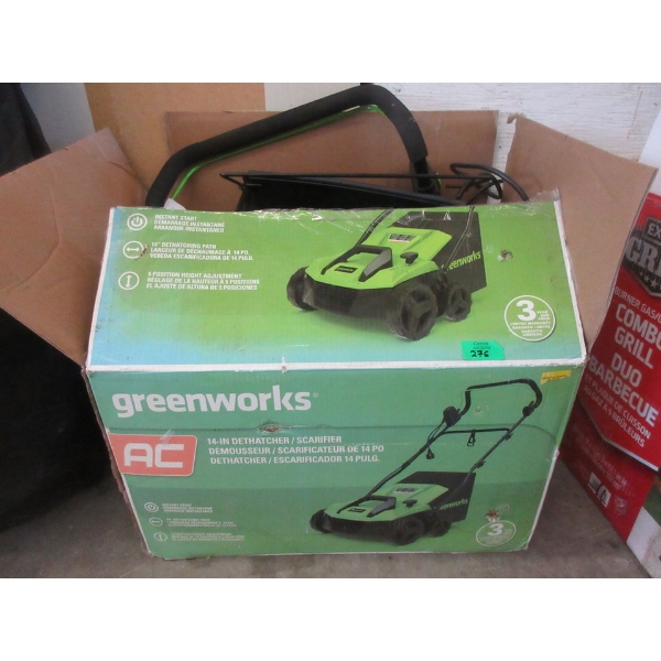 Greenworks 14" Dethatcher - Instant Start