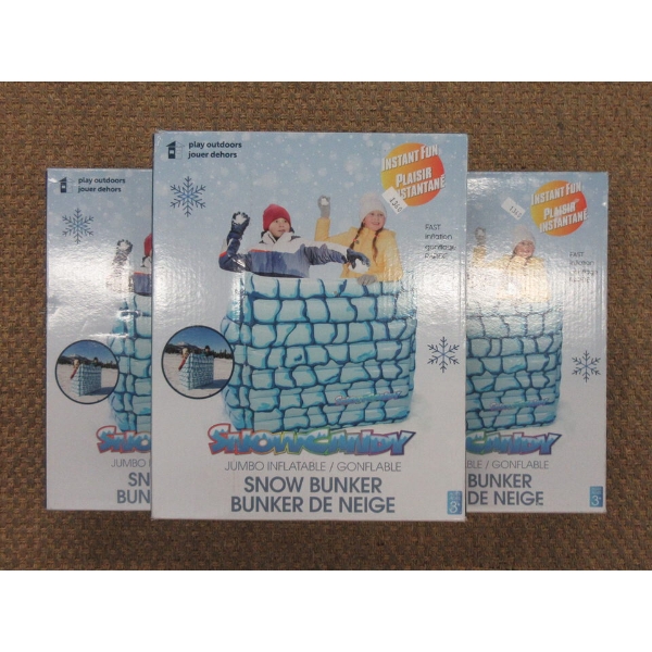 3 Jumbo Inflatable Snow Bunkers in Boxes
