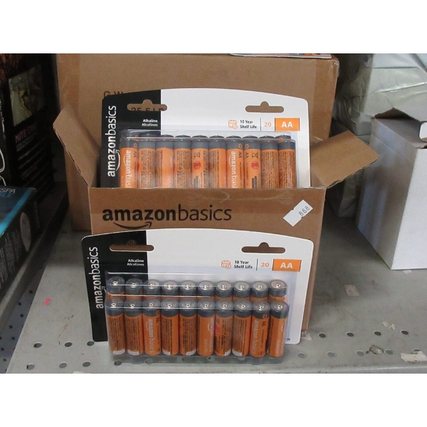 3 Packs of 20 New AA Batteries - 10 Yr. Shelf Life