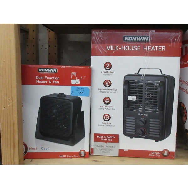 Konwin Milk-House Heater & Heater/Fan
