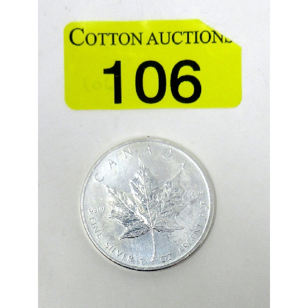 1 Oz .9999 Silver 2011 Maple Leaf Coin 
