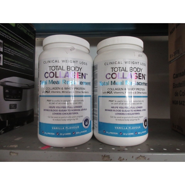 2 x 855 g Tubs of Total Body Collagen - Vanilla 