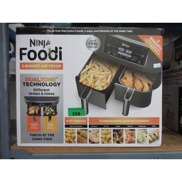 Ninja Foodi XL 2 Basket Air Fryer Oven - 8 QT