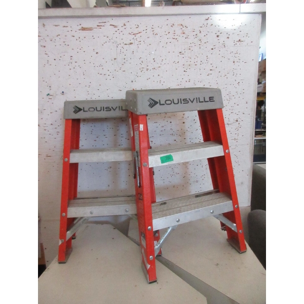 2 Louisville 24" Step Stools with Metal Steps
