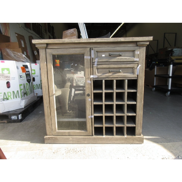 Storage Cabinet with Built in Wine Rack