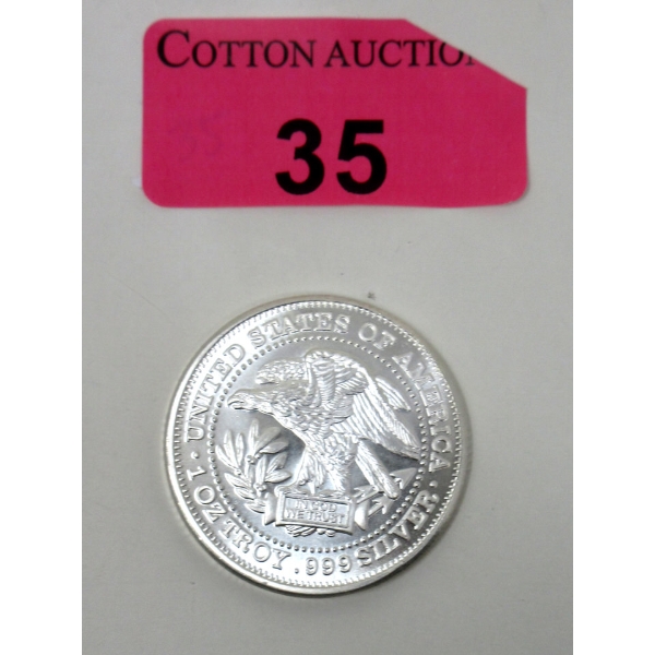 1 Oz .999 Silver Trade Unit Round 